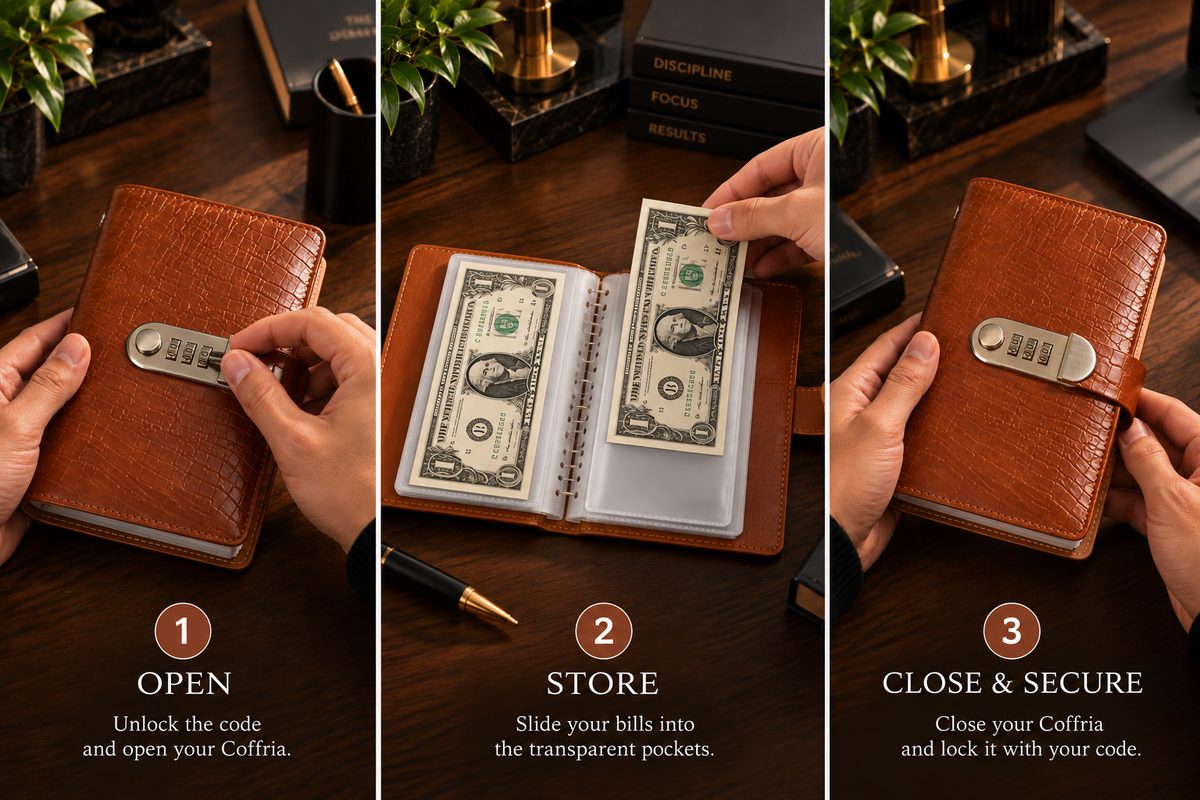 Three steps: open, store, close and secure